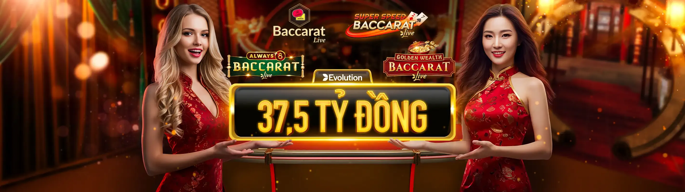 Bàn Baccarat sang trọng tại 666vn trang chủ với các lá bài và chip cược